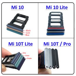 Porte-plateau d'origine pour Xiaomi MI 10 MI10 MI10T 10T Pro Lite SIM TRAY TRAY SLOT SOLD ADAPTER ADAPTER PIENCES PIÈCES