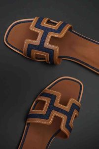 Slipper Original Oran Slides Designer MS Sandals Version Gold Brown et Macarone