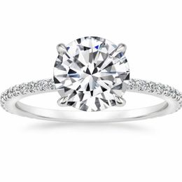 Originele solide 925 sterling zilveren ringen voor vrouwen eenvoudige solitaire ronde ovale gesimuleerde diamanten ring topaz edelsteen sieraden