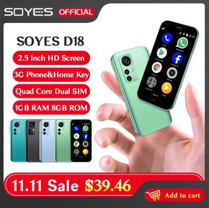 Téléphones de cellules de soja d'origine mini Android Smart Phone Google Play 25quot High Resolution Screen Quad Core 1 Go RAM 8 Go Rom MTK65803430349