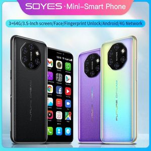 Original SOYES S10I 4G Android Teléfono celular Mini SmartPhone Google Playstore Whatsapp Cara Huella digital Desbloqueado 2050mAh Dual Sim Estudiante Teléfono móvil