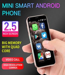 Soja Original XS11 Mini téléphones cellulaires Android 3D Glass Body Doud Sim Card Google Play Cadeaux de smartphone mignon pour enfants Student Mobile8900656