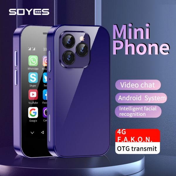 Original SOYES XS14 Pro 3.0 pulgadas 4G LTE Mini teléfono inteligente Android 9.0 Tarjeta SIM dual Identificación facial Cámara dual WIFI Bluetooth FM Hotspot GPS OTG Teléfono móvil