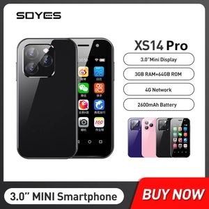 Original SOYES XS14 PRO Mini Smartphone LTE 4G 2600mAh 3,0 pulgadas pantalla Android 9,0 WIFI reconocimiento facial OTG FM pequeño teléfono móvil