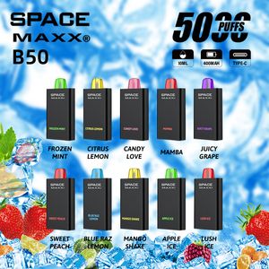 Space d'origine Maxx 5000 Puffs Cigarettes électroniques jetables Type-C Mesh Mode double 400mAh 10ml 10 FLAVORS 5000 Bar Elf Puff 5K Vape Bargain Prix Vape Factory en stock