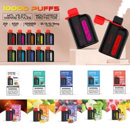 Originele Sunfire 10000 Puffs Wegwerp E Sigaretten Vape 20ml Mesh Coil Box Bar 0% 3% 6% 9% Oplaadbare Refilling Elektronische Cigs Geen lekkende 10K Puff enorme damp