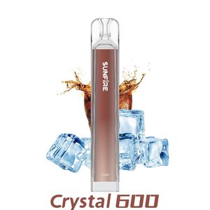 Sunfire d'origine 600 Puffs Disposable E Cigarette RGB 2ML Préfilé 550mAh Dispositif de vape rechargeable Repapé Vapeur de conception de cristal fuite 20mg Vs El Bar Vapes en Pologne Vap