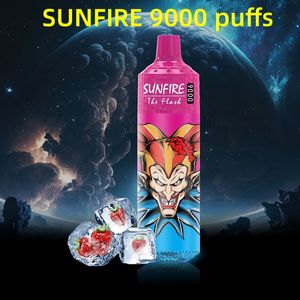 Sunfire R et M e Cigarette 9000 Puffs Vape Vape Electronic Cigarettes 18 ml Pod Mesh Coil 6 Couleur brillante 2% 5% 9K 10K 12K PUFF 7K pour Tornado Wholesale Prix d'usine