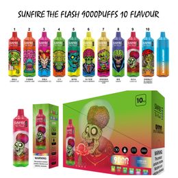 Originele Sunfire Puffs 9000 wegwerp vape pen pod device puff 9k oplaadbare Zwitserland Frankrijk Litouwen vapers optionele e cigs voor tornado