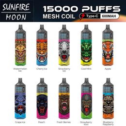 Sunfire Runado M 15000 Puffs Vape jetable Vape 15K E-cigarette Puff 20ml Séparation du noyau d'huile 0% 2% 3% 5% Bar de vapeur rechargeable 600mAH 15K 15000 9K 7000 12000