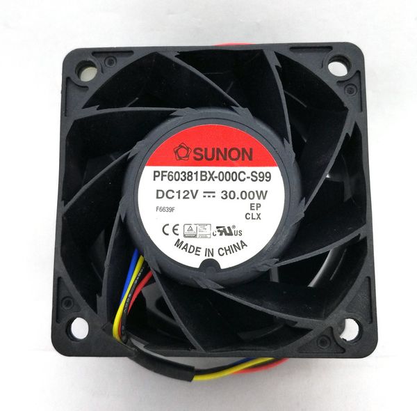 Original SUNON PF60381BX-000C-S99 12V 30W 60*60*38mm 6cm ventilador de refrigeración del servidor de la computadora