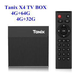 Tanix X4 TV Box Android11 AMLOGIC S905X4 4G 32G 64G BT 3D AV1 2.4G 5G WiFi 8K HDR Media Player Set Top Box PK X96 Max