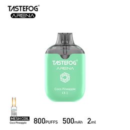 Tastefog Arena original 800 Puff Vape Pen 2ml E-Cigorette 500MAH 15 FLAVORS con Certificado TPD al por mayor