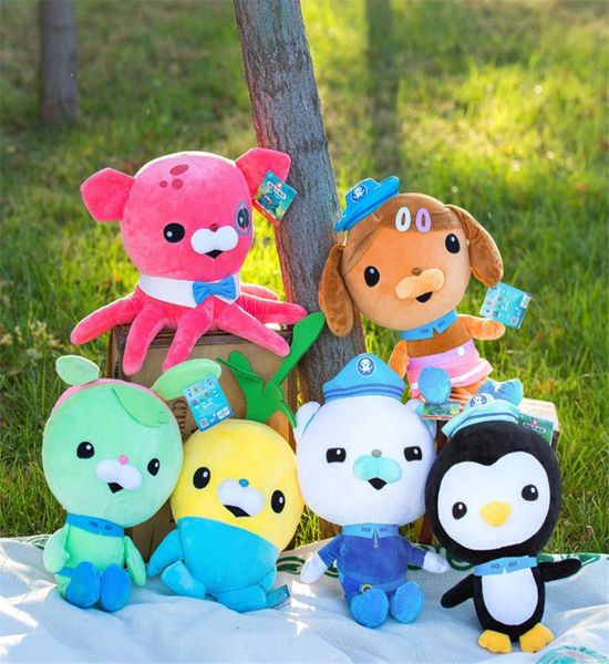 Original les Octonauts 10 pouces jouets en peluche balanes Peso Kwazii Tweak Animal végétal en peluche fête d'anniversaire cadeau enfant noël Gir9344657