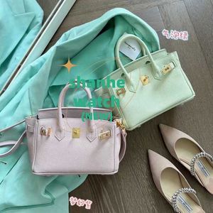 Originele Tote Bag Paarse Zomer Fantasy Bubble Green Mini Kleine Hoofdband Laag Koeienhuid Crossbody Dames en Eenvoudige TKRK JSO8