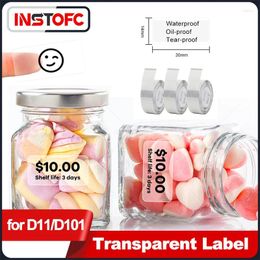 Originele Transparante Label Sticky Sticker 12 40mm160pcs/roll Kleurrijke Papier Tape Kabel Voor D110 D101 D11 Thermische Printer
