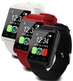 Original U8 Smart Watch Smartwatch Relojes de pulsera con altímetro y motor para teléfono inteligente Samsung iPhone iOS Android Cell Phone7832613