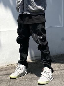 Originele undermycar Zwarte broek Heren Techwear Ritsbroek voor Heren Oversized Broek Trend Mode Broek Heren Hiphop Streetwear Broek