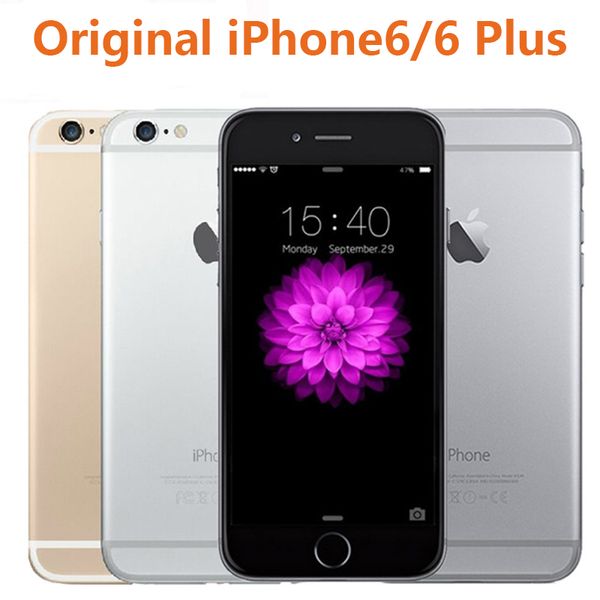 Original déverrouillé Apple iPhone 6/6 plus iPhone Téléphone mobile GSM WCDMA LTE 1GB RAM 16/64/128GB ROM Iphone6 ​​Plus Smartphone rénové