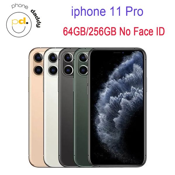 Desbloqueado iPhone 11 Pro celular PRO 4GB RAM 64GB 256GB 512GB ROM 5.8 pulgadas Super Retina XDR OLED Mobilephone Sin ID de cara