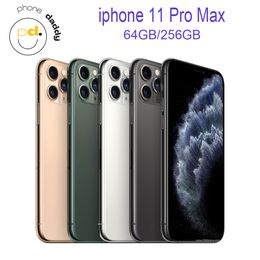 Desbloqueado iPhone 11 Pro Max Cell teléfono 4GB RAM 64GB 256GB ROM 6.5 pulgadas Super Retina XDR Pantalla OLED MobilePhone