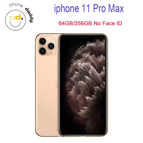 Original déverrouillé iPhone 11 Pro Max Phone 4 Go RAM 64 Go 256 Go Rom 6,5 pouces Super Retina XDR OLED MOBILEPHONE AUCUNE ID de visage