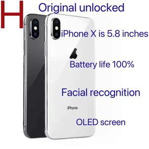 Reconocimiento facial A11 de iPhone X de 5.8 pulgadas desbloqueado A11, teléfono inteligente OLED con duración del 100% de la batería con cassette sellado 4G RAM 256GB