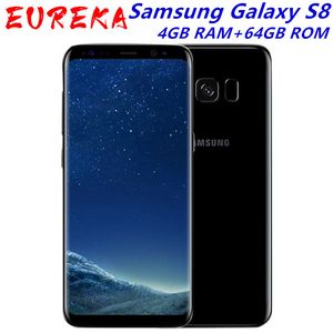 Téléphone portable débloqué d'origine Samsung Galaxy S8 SM-G950F 4G LTE 64 Go 5,8 pouces Single Sim 12MP 3000mAh Smartphone série S