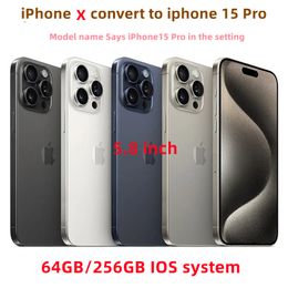 Original déverrouillé X Converti en téléphone portable iPhone Pro avec 15 Pro Appareil apparenté 3G RAM 64 Go 256 Go Rom Mobilephone