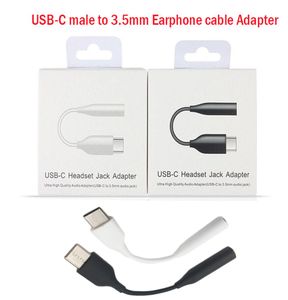 Adaptateur de câble USB-C à écouteurs d'origine 3,5 mm de type C de type C Jack o mâle / femelle pour Samsung Note 10 20 Plus S10 S20 S21 avec package de vente au détail 9627285