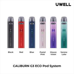 Kit d'origine Uwell Caliburn G3 ECO Pod 25W Vape 750mAh batterie 2.5ML cartouche de bobine intégrée vaporisateur de cigarette électronique