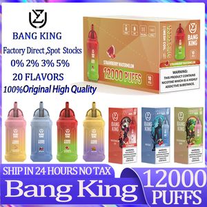 Bang King 12000 Puffs Vaper Vapers Desechables Puff 12000 12k UZY Wegwerpvapes Desechable Bang King Puffs E-sigaret 0% 2% 3% 5% Vape Pen Kit Aanpasbaar