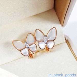 Boucles d'oreilles Vanclef Original Designer Femmes Counter Aaa Vanclef Boucles d'oreilles Butterfly High Plated Plated 18K V Gold Rose Gold Statement Jewelry Gift for Women