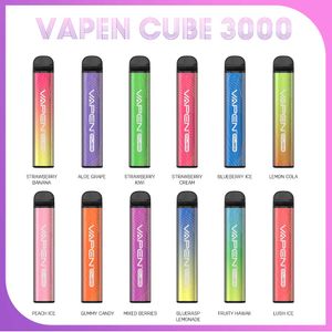 Originele Vapen Cube-bar 3000 trekjes Wegwerp-e-sigaretten 1000 mAh Batterij Geen opladen nodig 8,5 ml Voorgevulde vape Topkwaliteit 0% 2% 5% 3Kpuffs Flex Pro xxl Puff Vape