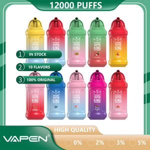 Originele Vapen King 12000 Rookwolken Vape 12k Bladerdeeg Tornado Mesh Coil Oplaadbare Voorgevulde E Sigaret 2% Voorraad Bang Vapes snelle verzending