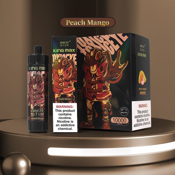 Vapes originales BREZE STIIK King Max 10k PUFFS bobine de maille Kits de cigarettes électroniques stylo vape jetable 20 ml e-liquide 850 mah batterie rechargeable barre de vaporisateur