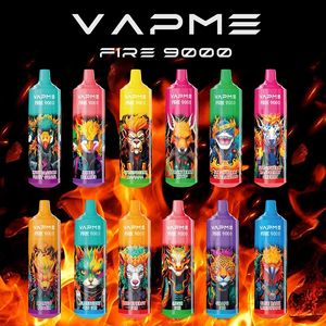 Original VAPME FIRE 9000 bouffées jetables Vape dispositif stylo Pod 18ml 0% 2% 3% 5% 850mah batterie E-cigarettes