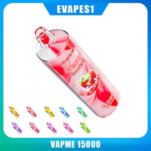 VapMe SHISHA HOWAH 15000 Puffes Vape Disposable 650mAh Batterie rechargeable 25ml Pod préfabillé 12 FLAVORS E Cigarettes Vs Elfworld 12000 Bang Tornado 12K