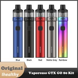 Kit original Vaporesso GTX GO 80 Batería incorporada de 3000 mAh Capacidad de 5 ml Compatible con resistencias GTX Pod 26/GTX