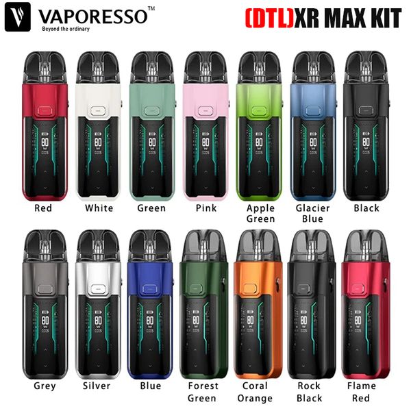 Kit Original Vaporesso LUXE XR Max 2800mAh batterie 80W 5ml LUXE XR Pod cartouche Vape Cigarette électronique DTL vaporisateur Kit