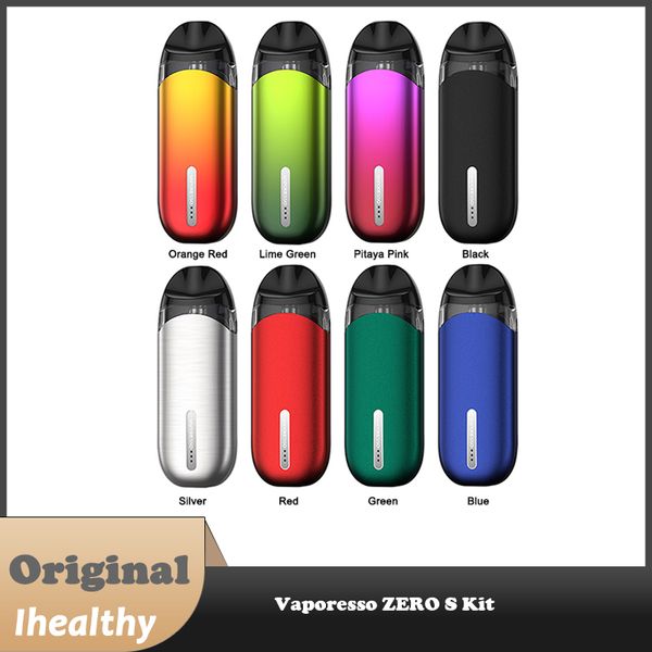 Original Vaporesso ZERO S Kit 650mah Batería con 2ML ZERO-S 1.2ohm MESH Pod Cartucho MTL Vaping Cigarrillo electrónico Vaporizador