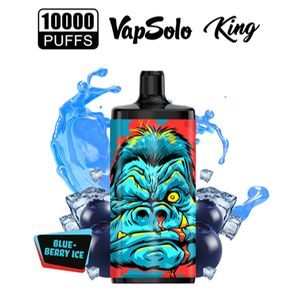 Vapsolo King 10000 Puffs 10k Mini ECIGS Cigarette électronique Disposable Vape Vapor Mod Pod Kits E Sig Wape Vaper 2% 5% Nucotine bon jus de vape