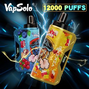 Vapsolo Viking 12k Puffs 12000 Vape Vape Vape Mod Pod Vapeur Kits Vaporizer Cigarette 2% 5% Nicotine RECHARGable Type C Écran Affichage Préfaisé