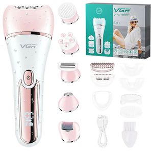 Originele VGR Elektrische Vrouwen Epilator Vrouwelijke Scheerapparaat Been Lichaam Ontharing Lip Kin Ontharingscrème Dame Bikini Trimmer Haar Re 240109