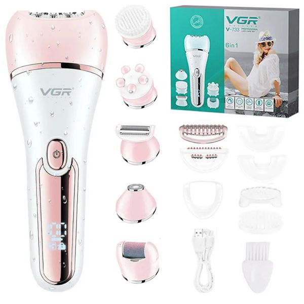 Depiladora eléctrica VGR Original para mujer, afeitadora femenina, depilación corporal de piernas, depilación de labios y barbilla, recortadora de Bikini para mujer, Re 240110