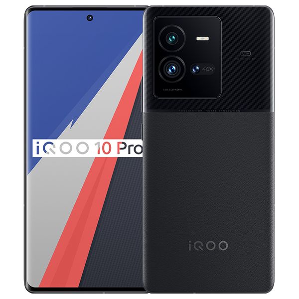 Téléphone portable d'origine Vivo IQOO 10 Pro 5G 8 Go 12 Go de RAM 256 Go 512 Go de ROM Snapdragon 8 Plus Gen 1 50MP NFC Android 6,78 