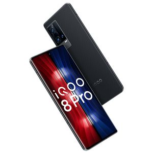 Téléphone portable d'origine Vivo IQOO 8 Pro 5G 8 Go de RAM 256 Go de ROM Snapdragon 888+ 50.0MP AR AF OTG NFC Android 6,78 