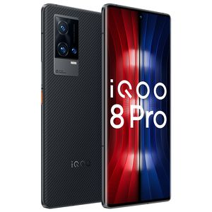 Téléphone portable d'origine Vivo IQOO 8 Pro 5G 8 Go de RAM 256 Go de ROM Snapdragon 888 Plus 50MP AR AF OTG NFC Android 6,78