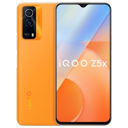 Originele vivo IQOO Z5X 5G Mobiele Telefoon 8 GB RAM 128GB 256 GB ROM OCTA CORE MTK Dimensity 900 Android 6.58 "Volledig scherm 50MP 5000 MAH Wake Face ID Vingerafdruk Smart mobiele telefoon