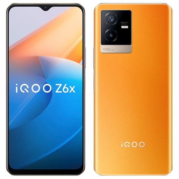 Original Vivo IQOO Z6X 5G Teléfono móvil 6GB 8GB RAM 128GB 256GB ROM MTK Dimensity 810 Android 6.58 pulgadas Pantalla completa 50.0MP 6000mAh Identificación de huellas dactilares Face Wake Smart Cell Phone